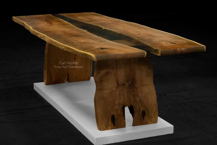 mesquite slab dining table